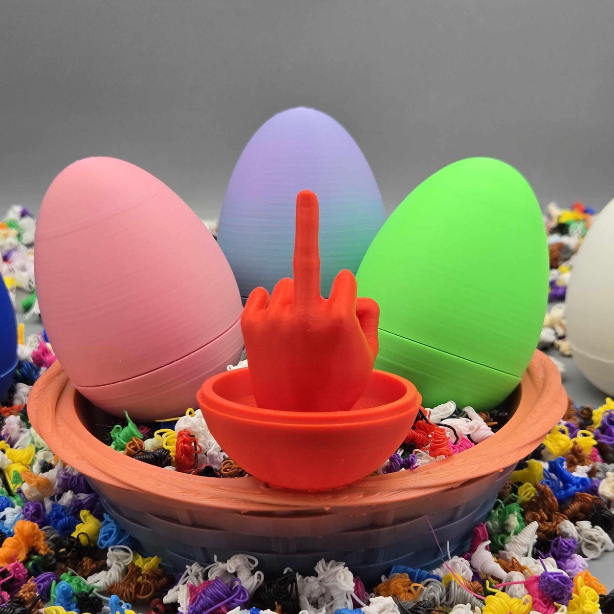 Middle Finger Easter Egg Prank – Funny 3D Printed Gag Gift