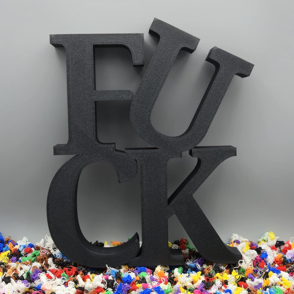 Custom Stacked 4-Letter Word Sign – Funny 3D Printed Decor