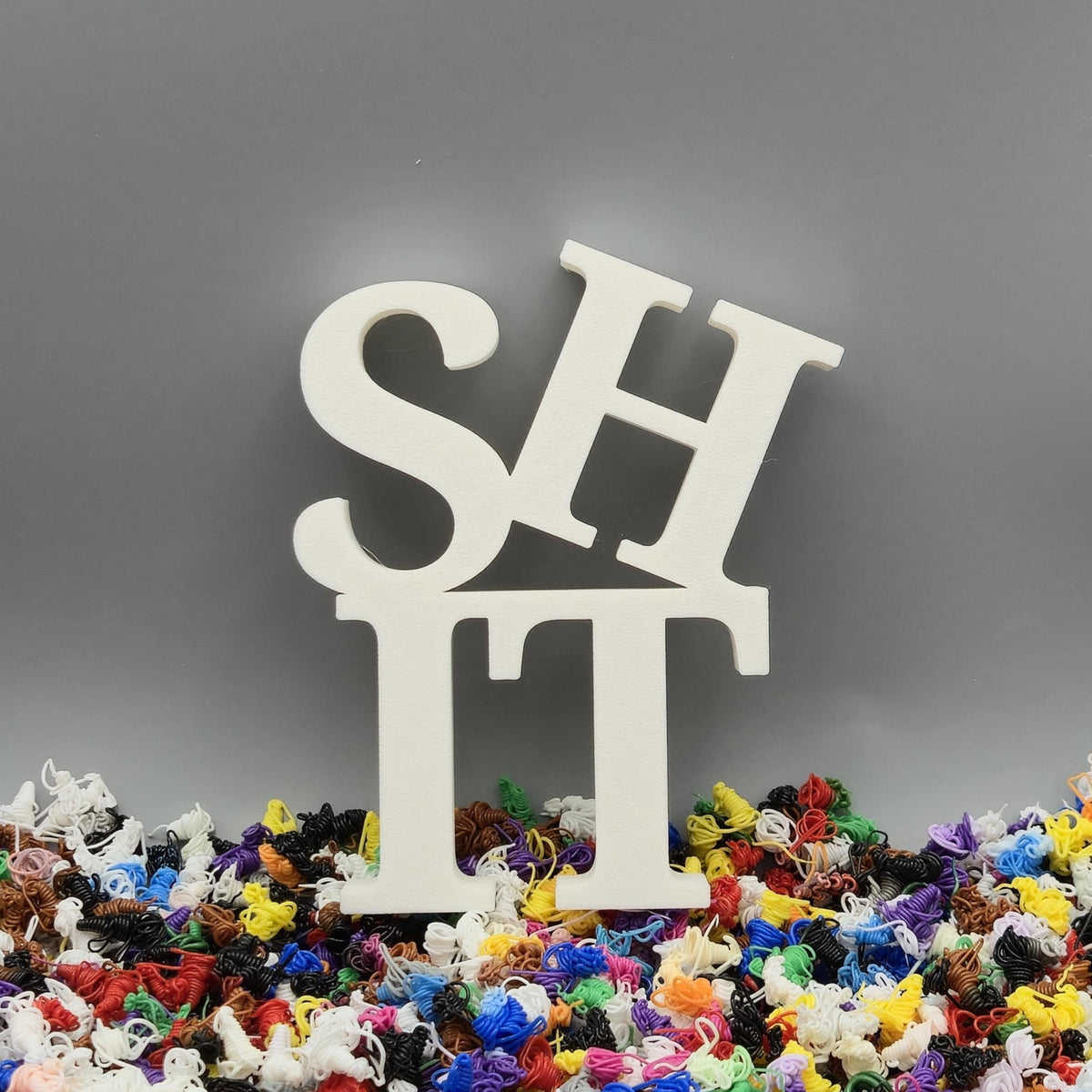 Custom Stacked 4-Letter Word Sign – Funny 3D Printed Decor