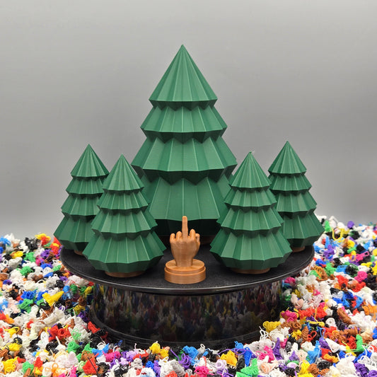 Hidden Middle Finger Christmas Tree – Funny 3D Printed Gag Gift