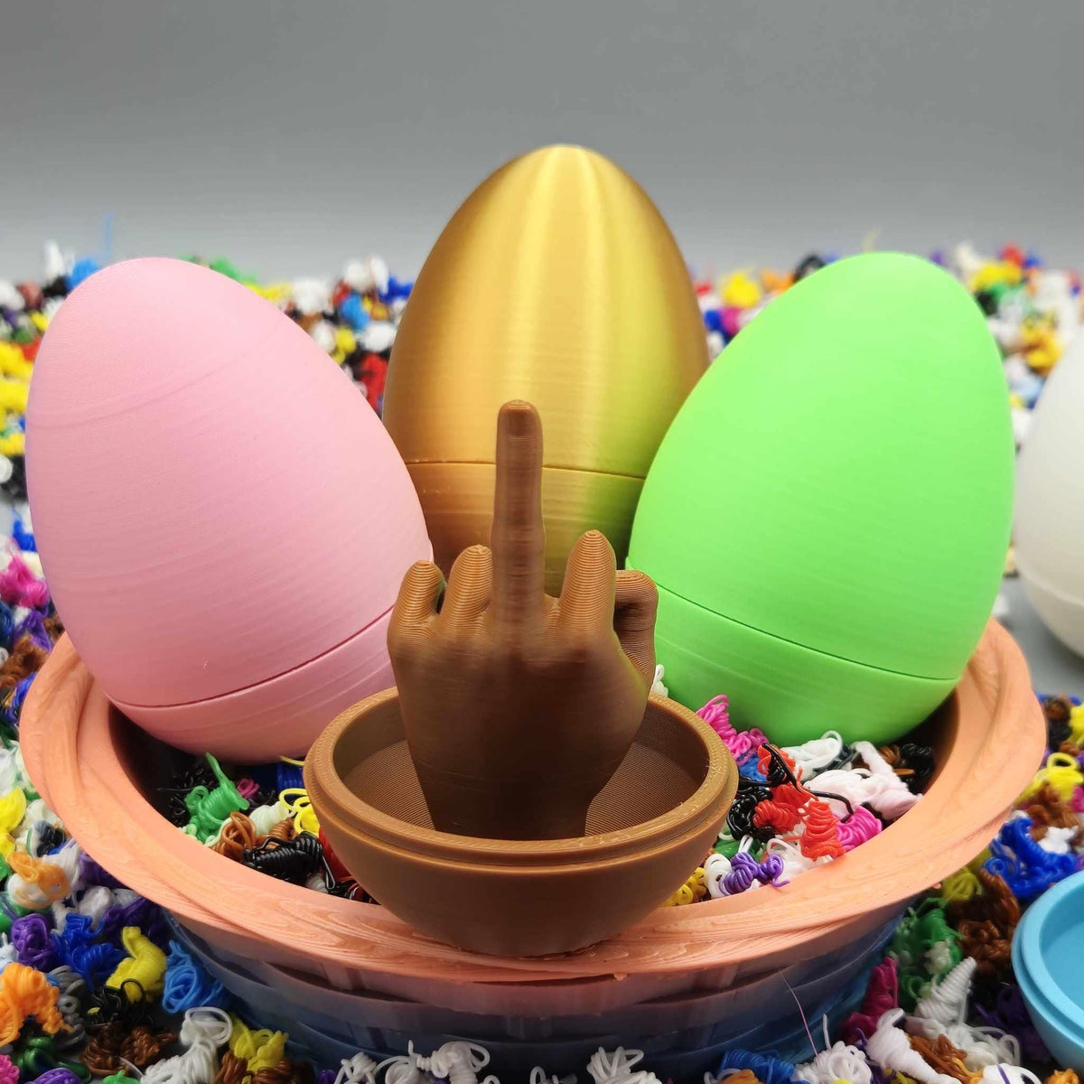 Middle Finger Easter Egg Prank – Funny 3D Printed Gag Gift