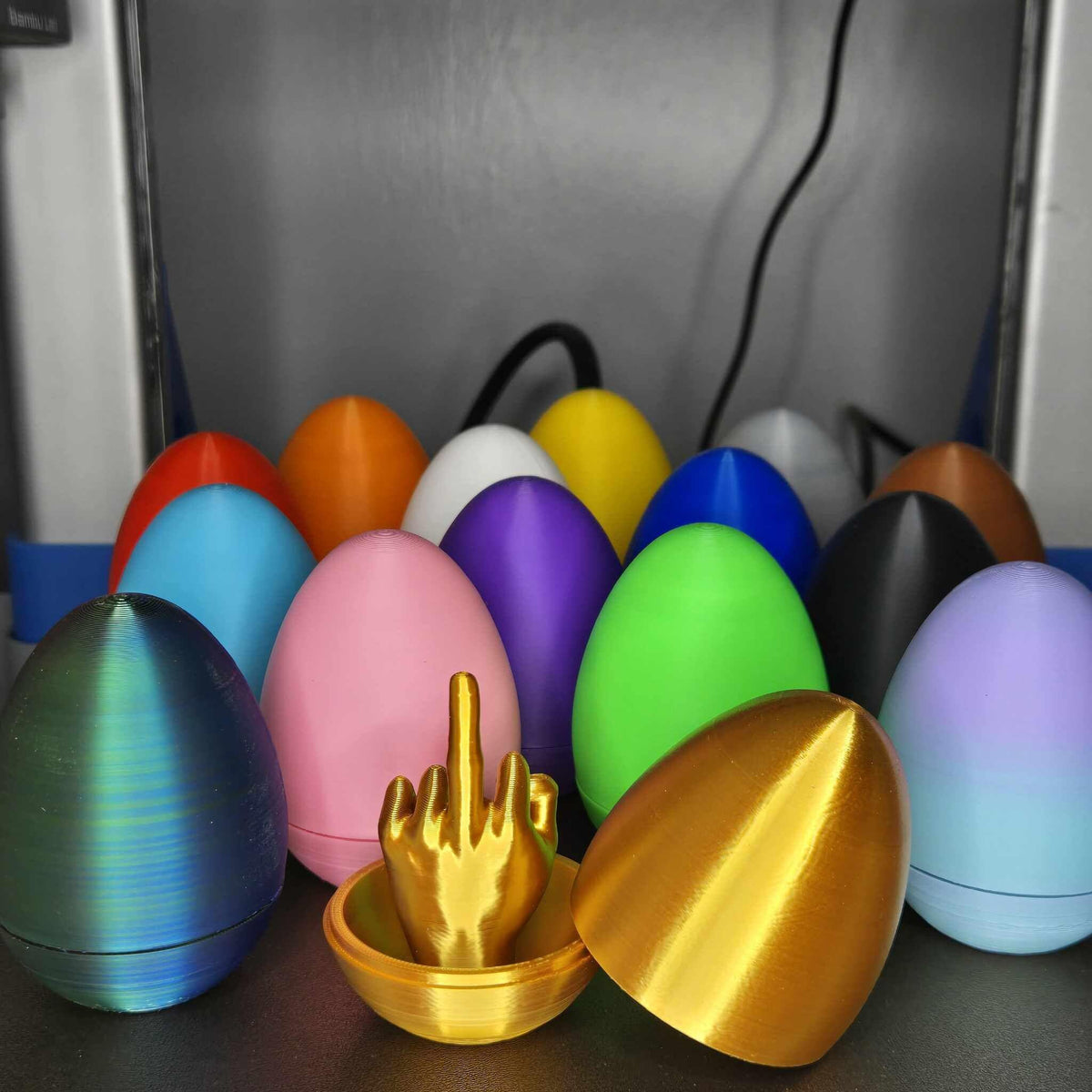 Middle Finger Easter Egg Prank – Funny 3D Printed Gag Gift