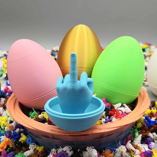 Middle Finger Easter Egg Prank – Funny 3D Printed Gag Gift