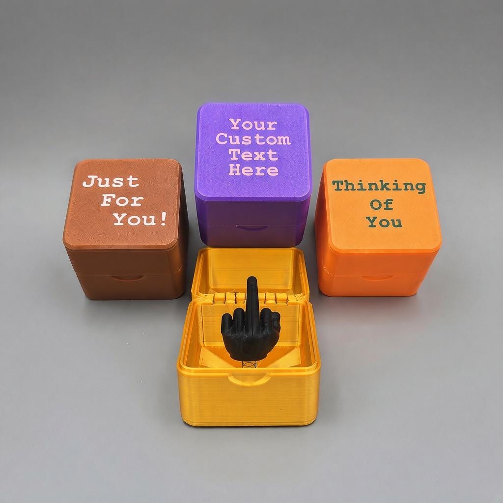 Personalized Middle Finger Prank Box – Funny Gag Gift