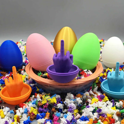Middle Finger Easter Egg Prank – Funny 3D Printed Gag Gift