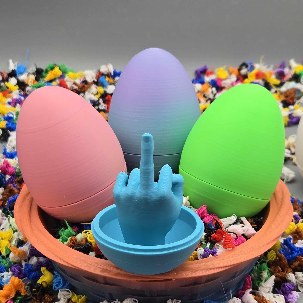 Middle Finger Easter Egg Prank – Funny 3D Printed Gag Gift