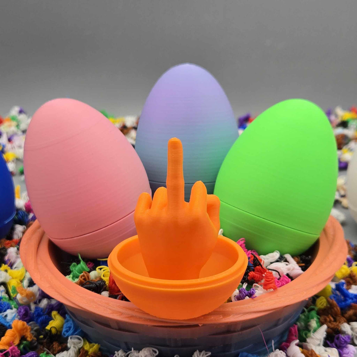 Middle Finger Easter Egg Prank – Funny 3D Printed Gag Gift