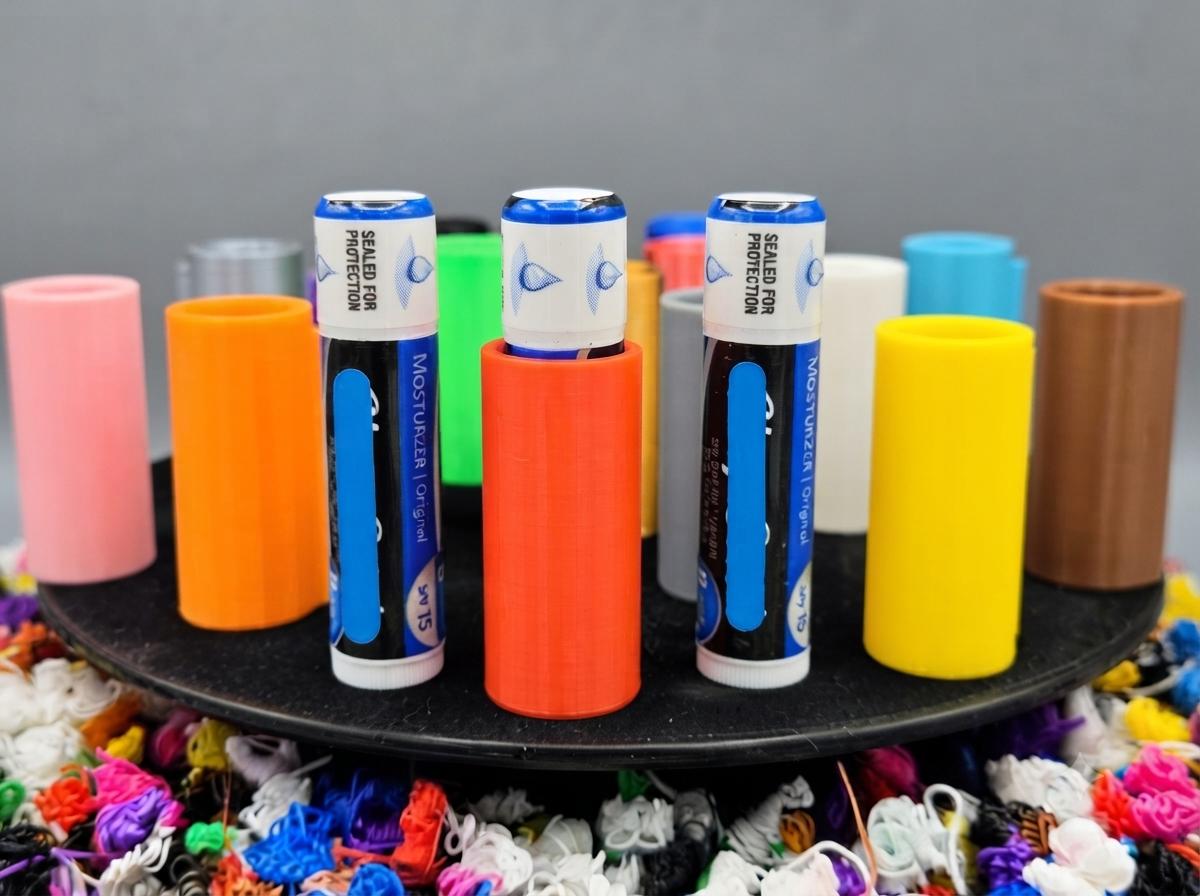 Lip Balm Holder Sleeve | Minimalist Desk & Nightstand Organizer